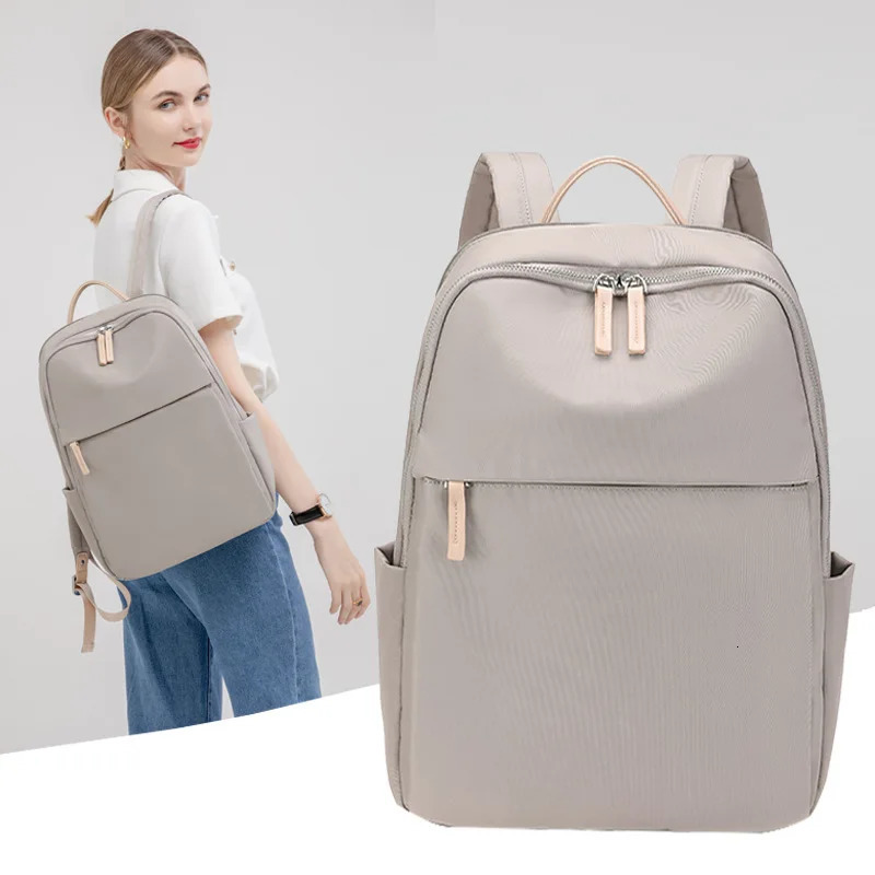 Womens backpack laptop bag suitable for 14/16 inch travel school backpack Oxford cloth large capacity waterproof and fashionable 240704bj