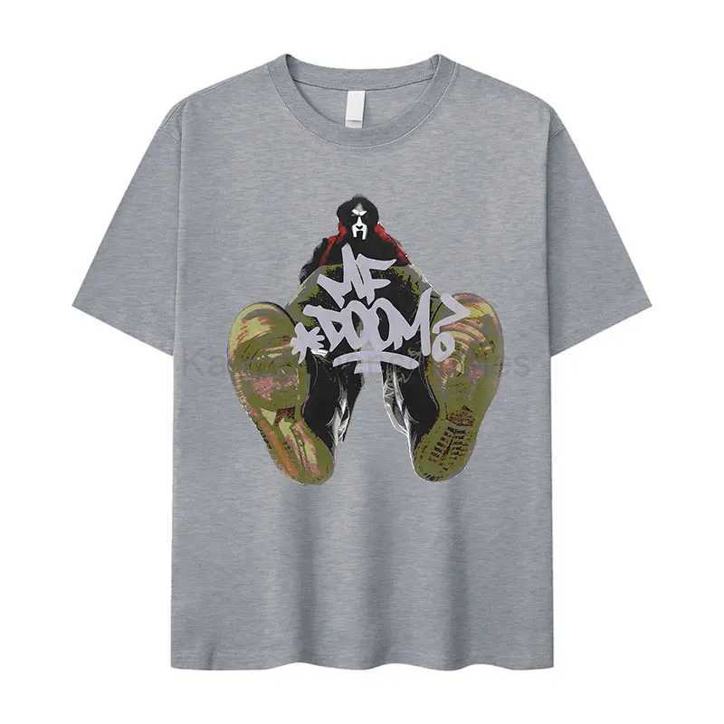 Rapper Mf Doom 2024 New T-shirt Madvillain Metal Face Graphic T-shirts Men Women Hip Hop Retro Oversized T Shirt Punk StreetwearM240710
