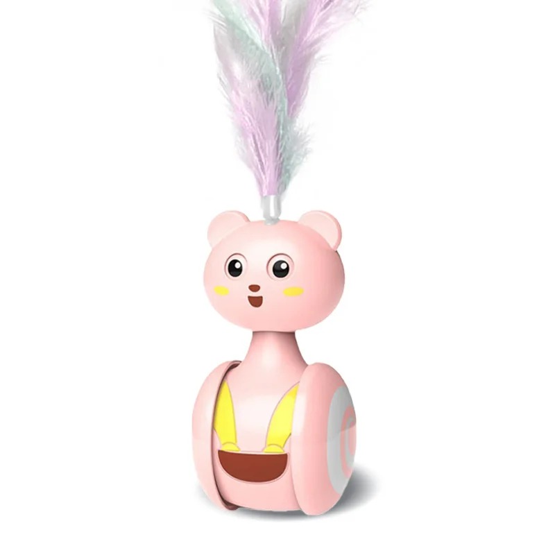 NEW New Pattern Tease Pet Toys Since The Hi Interest Cartoon Tumbler Colour Feather Teaser Stick Cat Accessories Wholesale