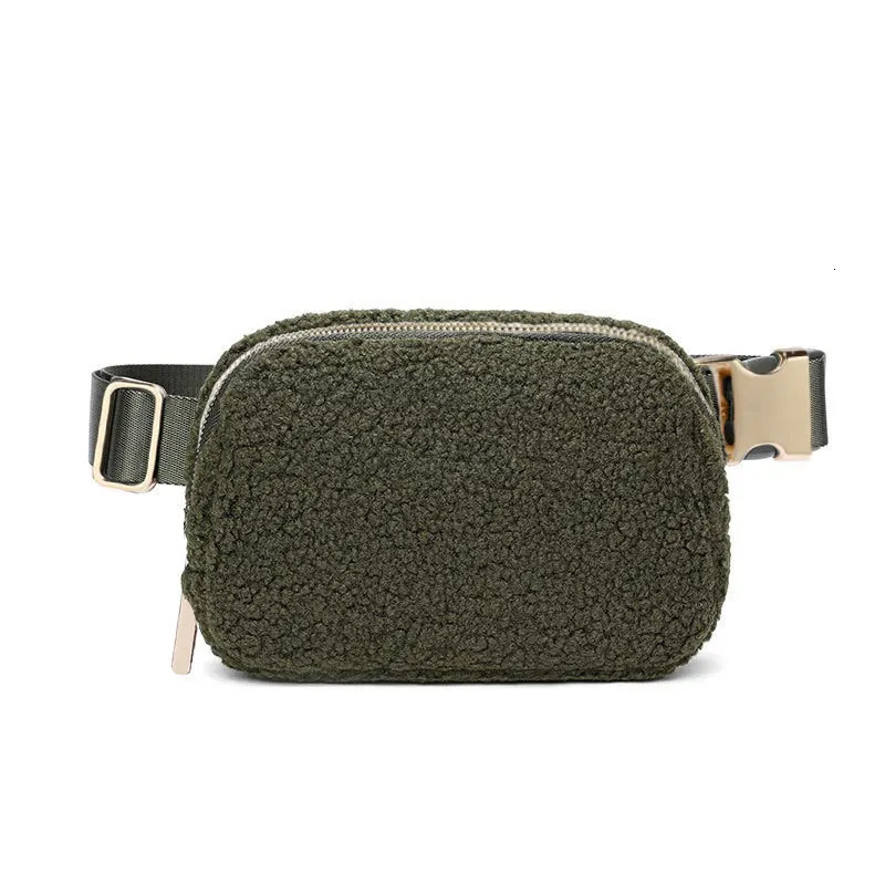Metal Buckle Sherpa Belt Bag Women Lamb Cashmere Chest Bag Bum Bag Crossbody Everywhere Teddy Travel Waist Bag Fanny Pack 240705 - view 4