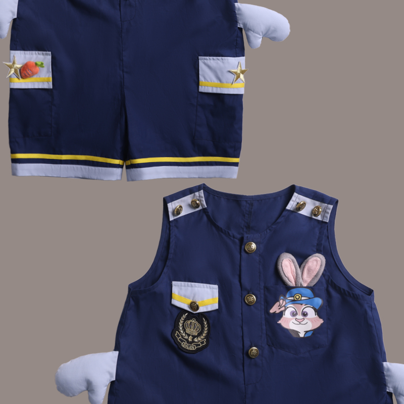 High-end custom children's summer backpack trousers boys and girls Korean fisherman trousers 5 points one-piece casual cute suit