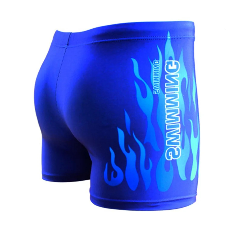 Men Swimwear Swimsuit Mens Swim Shorts Bathing Suit Swimming Pool Trunks Beach Briefs Flame Boxer Badpak maillot de bain homme 240703