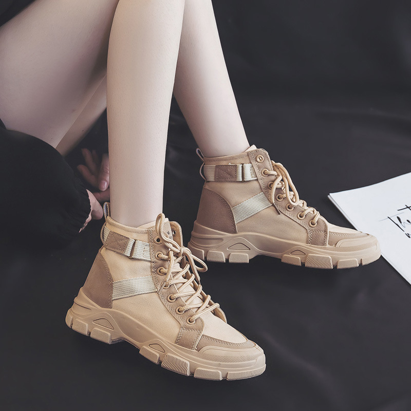 New Durable Ddmysports Thick Sole Eightened British Style Outdoor Leisure Motorcycle Blast Street Short Martin Boots For Women Free Shipping Shoes