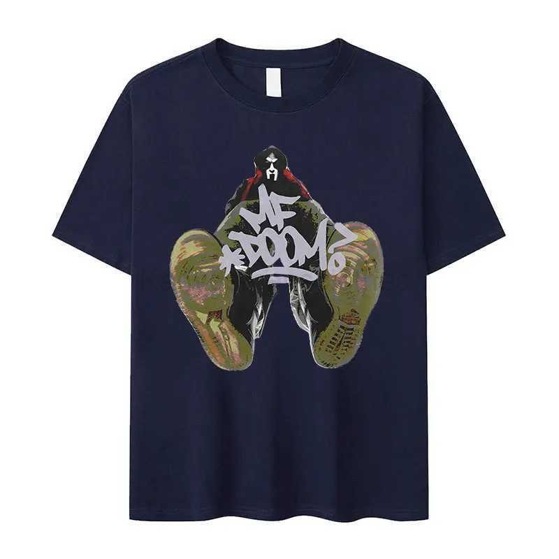 Rapper Mf Doom 2024 New T-shirt Madvillain Metal Face Graphic T-shirts Men Women Hip Hop Retro Oversized T Shirt Punk StreetwearM240710