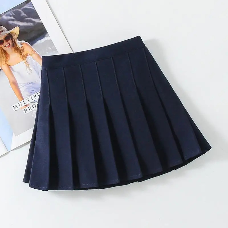 Spring Kids Causal Girls Pleat Skirt Harajuku Teenage Preppy Style Plaid Skirts Cute Japanese School Uniforms Kawaii Skirt 240703