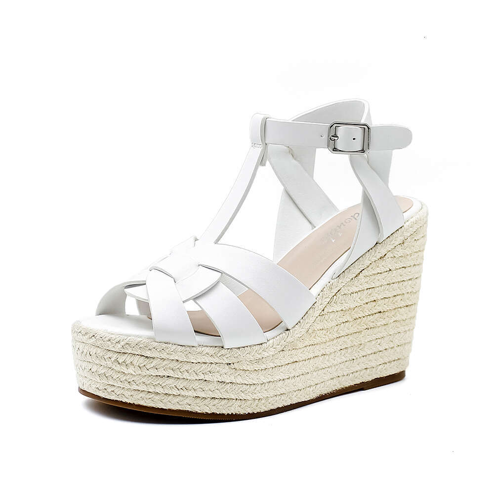 Women Elegant Sandal Gladiator Rome Designer Wedge High Heels Sandals Ankle Strap Platform Party Plus Size