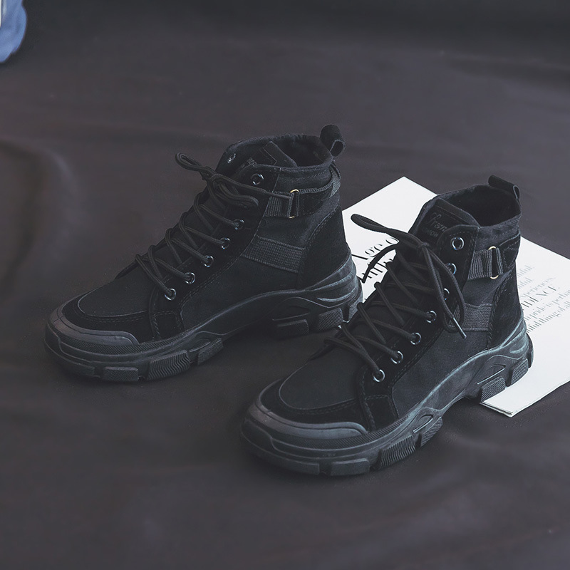 New Durable Ddmysports Thick Sole Eightened British Style Outdoor Leisure Motorcycle Blast Street Short Martin Boots For Women Free Shipping Shoes