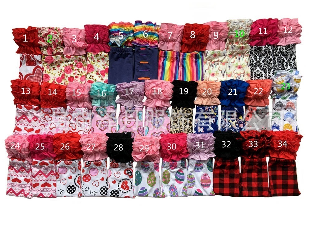 Girls Christmas Leggings Toddler Bell Bottoms Icing Ruffle Pants Grinch Printed Dress Kids Holiday Clothes 211018