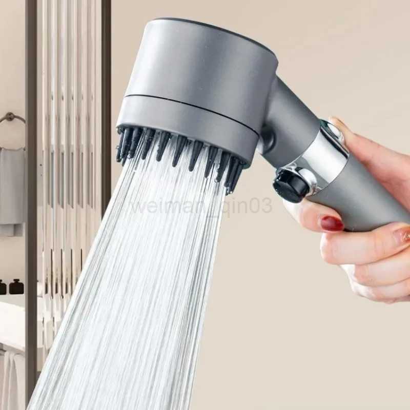 High-pressure Shower Head 3-mode Adjustable Spray with Massage Brush Filter Rain Shower Faucet Bathroom AccessoriesCL240710