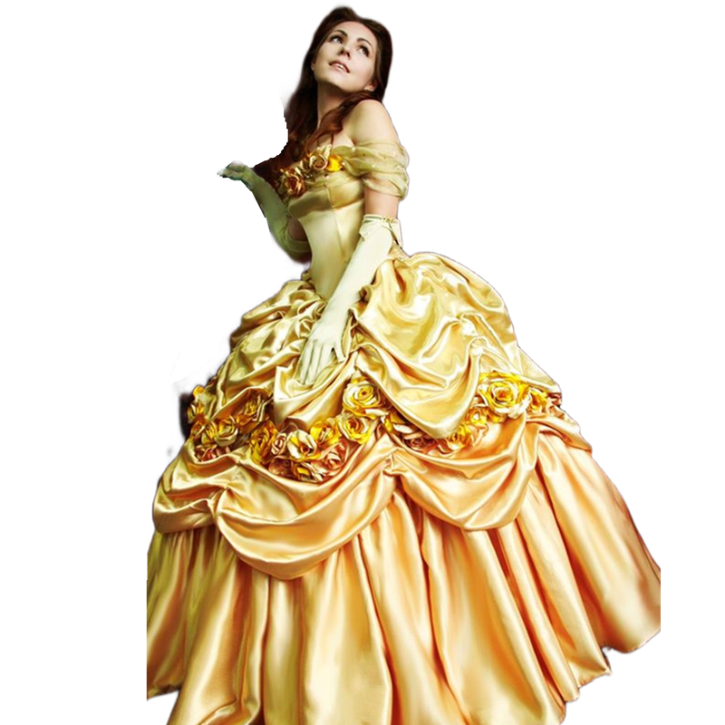 Vintage Princess Quinceanera Dresses Champagne Gold Off Shoulder Masquerade Prom Ball Gown 3D Flowers Ruched Pick-up Floor Length Sweet 16 Dress 2024