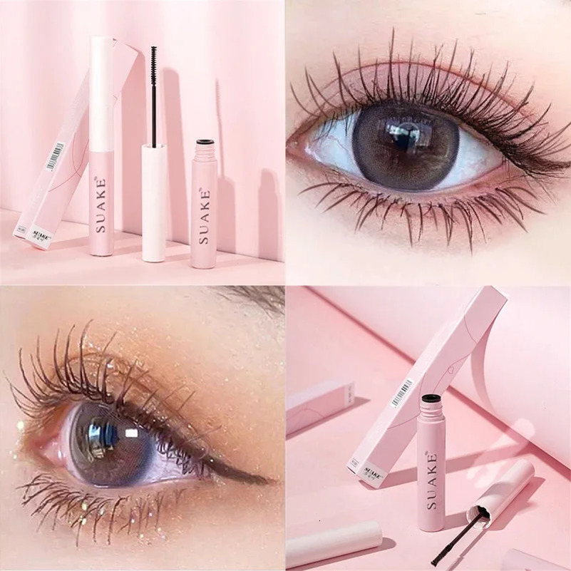Ultra-fine Mascara Curl Thick Lengthening Eyelash Mascara Waterproof Non-smudge Brown Natural Curling Fine Brush Mascara Makeup 240709