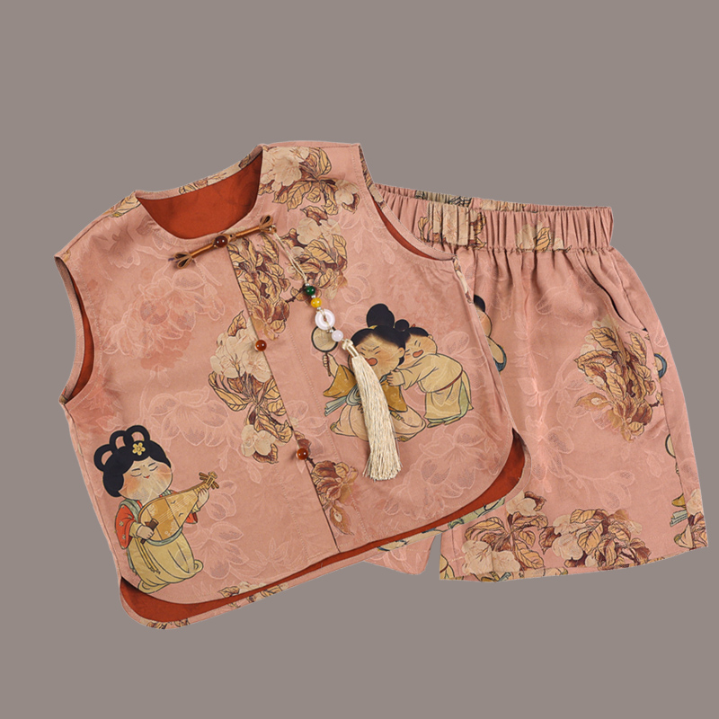New Netflix customized new Chinese Tang suit Hanfu short-sleeved suit