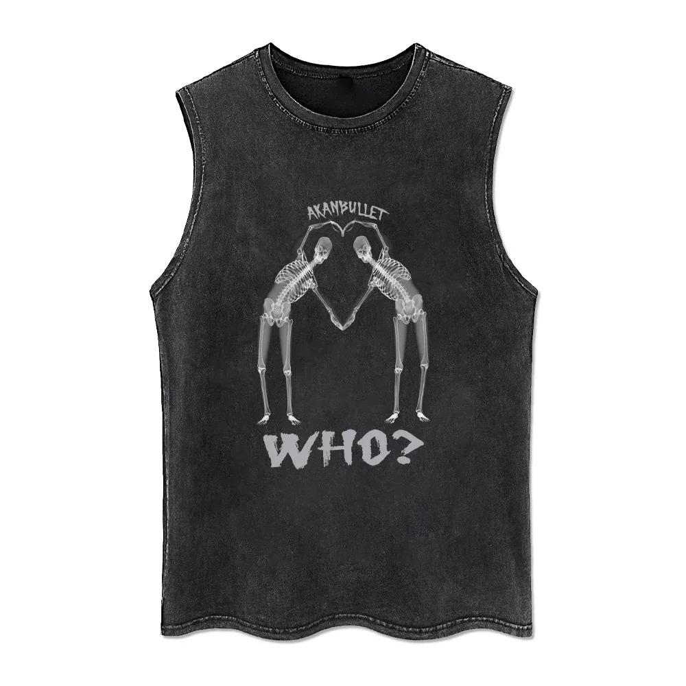 Cupid Archery Tank Tops Animal Cat Tank Top Loose Vintage Tshirt Sleeveless Washed T-shirt Casual Retro Y2k Tee Vest Unisex 240703