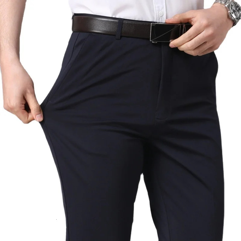 Outdoor Sex Mens Invisible Zipper Full Open Crotch Pants No Take Off Suit Pants Formal Business Office Trousers Male Pants 240708