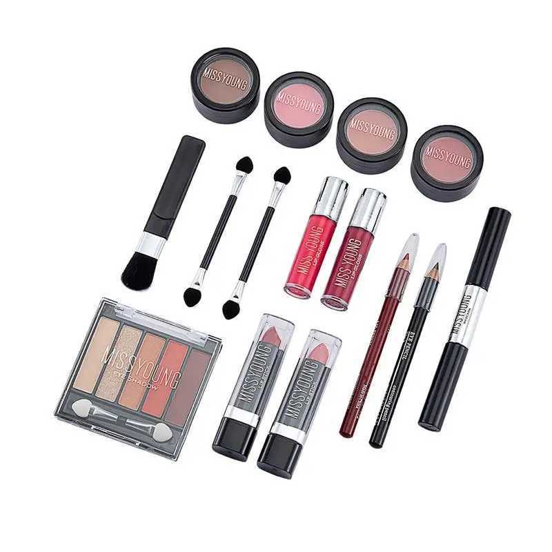 new Makeup Full Kit Female Make Up Set Eye Shadow Eyeshadow Palette Lip Gloss Mascara Eyeliner Brushes Bag Make-up for Womenzxx240709