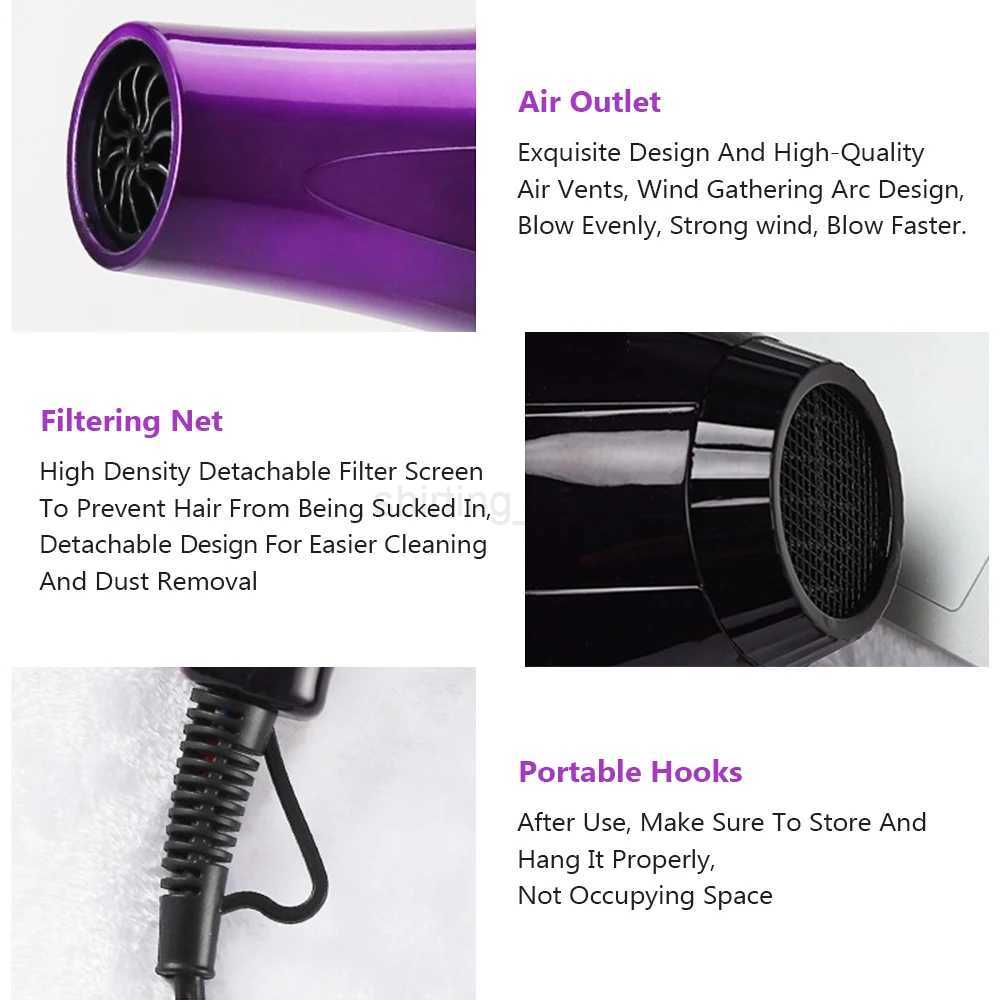 High-Power Ionic Hair Dryer Fast Heating and Hot/Cold 9 Gears Adjustment Professional Hairdryer Blow Dryer with AccessoriesCL240710