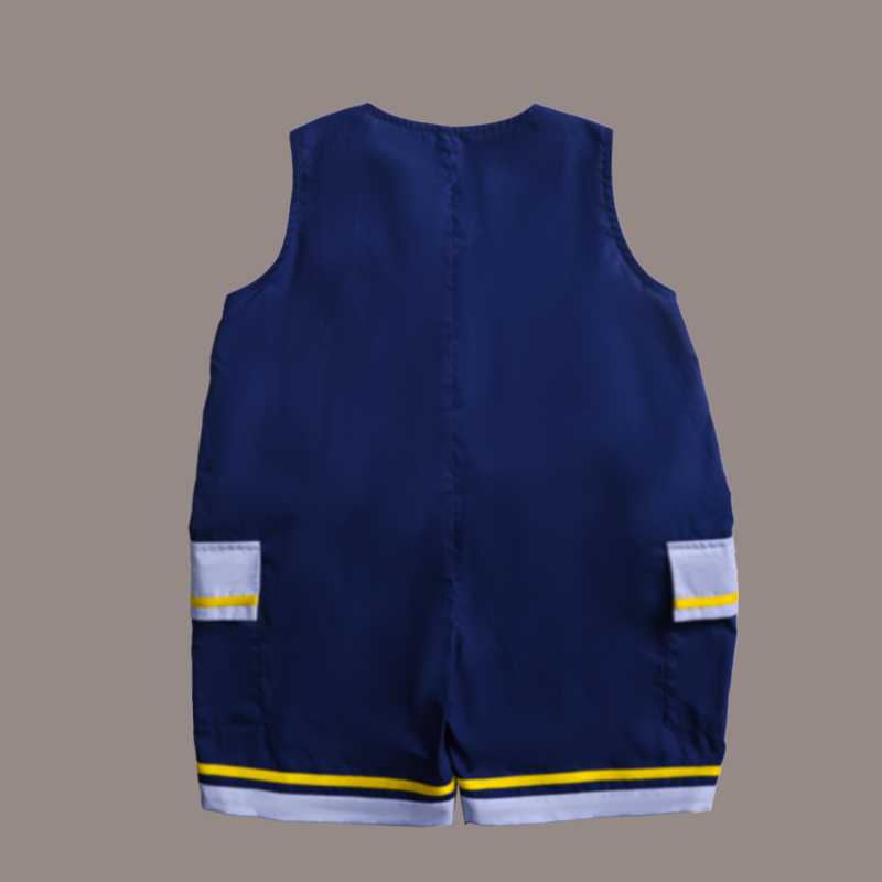 High-end custom children's summer backpack trousers boys and girls Korean fisherman trousers 5 points one-piece casual cute suit