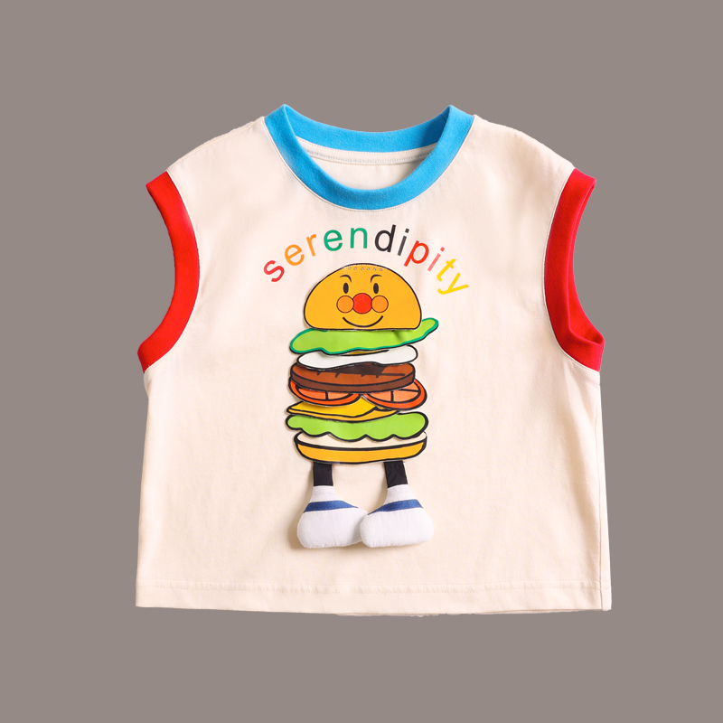 Boys and girls summer new customized explosion net red short-sleeved t shirt suit brother and sister outfit weekly dress two-piece set