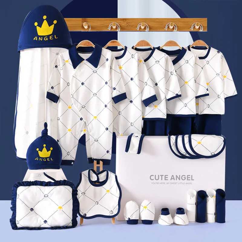 Gift Sets 19/23/25 pieces newborn clothing baby gift pure cotton set 0-6 months autumn/winter childrens set unisex without box H240710