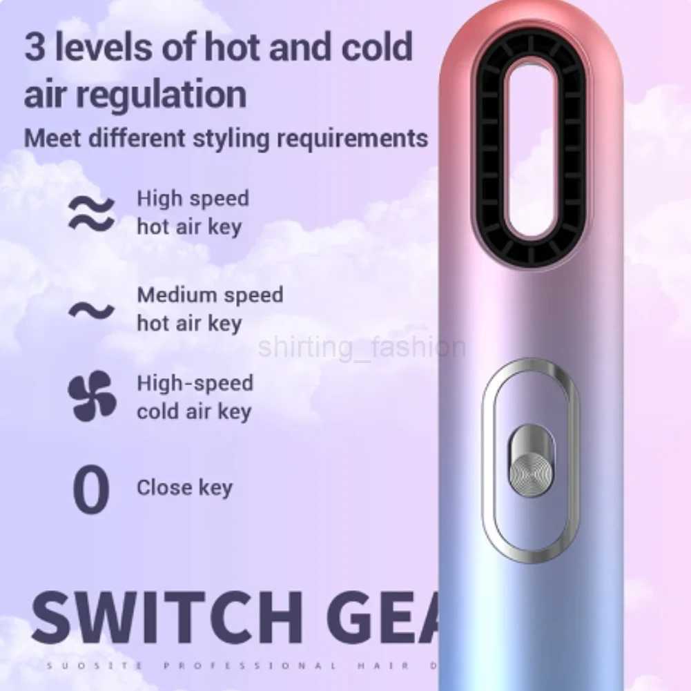 3 in 1 Hair Dryer Overheating Auto Power Off Mini Portable Travel Hair Dryer with Straightening Comb for Travel Home DormitoryCL240710