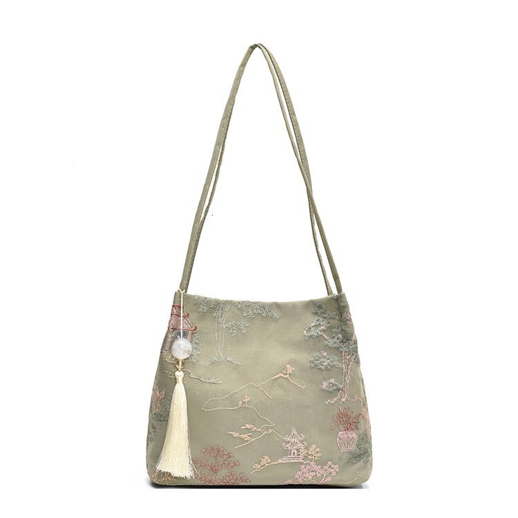 Hot Selling Chinese Style Embroidered Fashionable Women's Shoulder Bag 2024 Summer New Trend Large Capacity Handbag H7.9#29