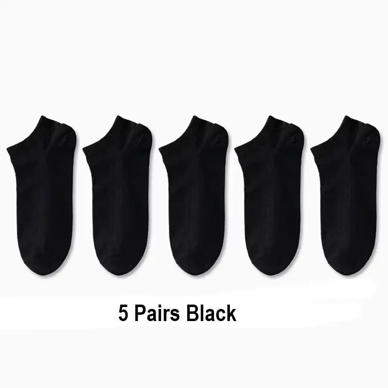 5/10 Pairs Summer Women Men Boat Socks Invisible Low Cut Silicone Non-slip No-show Ankle Socks Casual Breathable Socks 240703