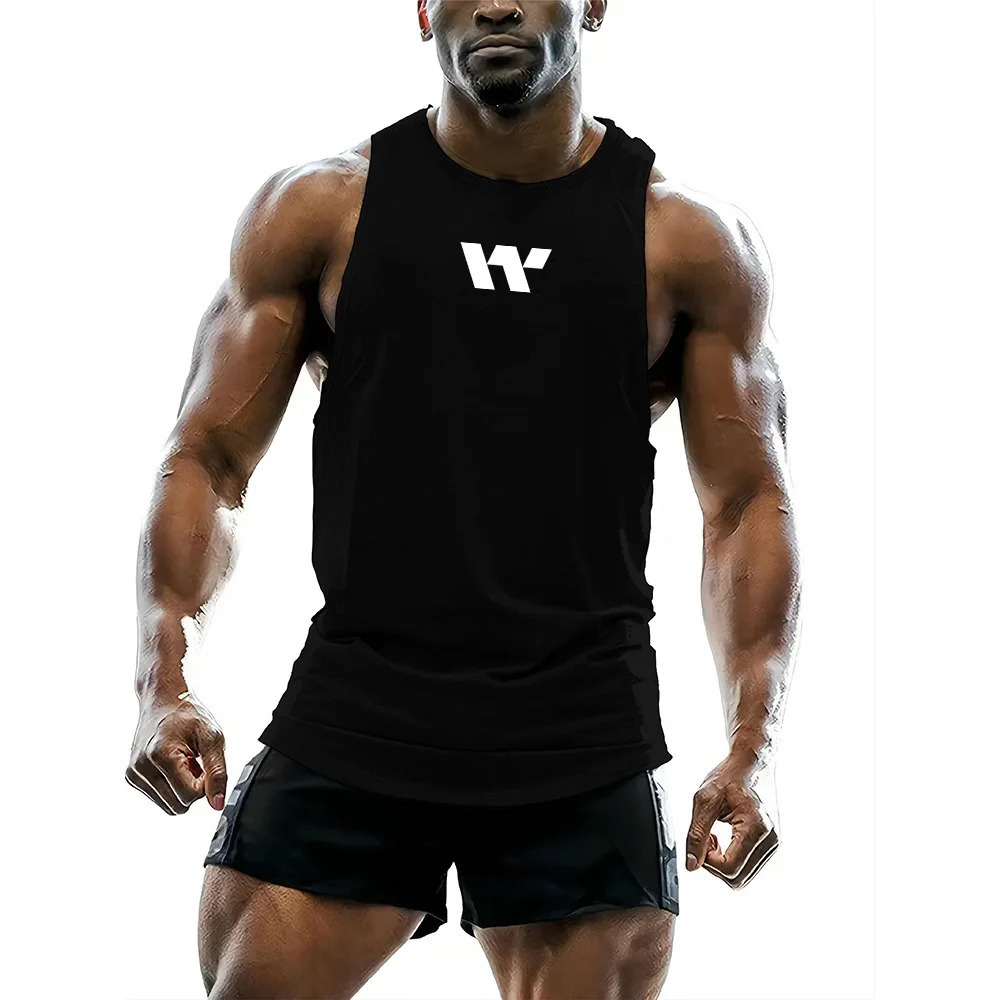 y2k Belly Outdoor Sports Gym Mens vest Summer Fashion Sleeveless shirt Color vest Hip Hop Tracksuit tops Small icon print 240703