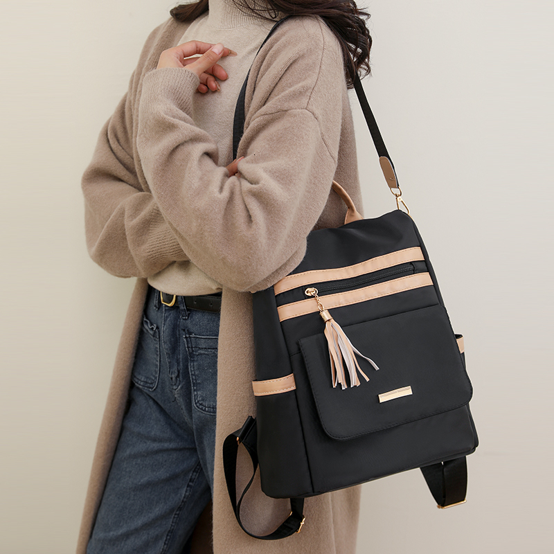 Hot Selling Zipper Nylon Fashionable Women's Backpack 2024 New Practical Multifunctional Large Capacity Shoulder Bag H7.10#29 e0618