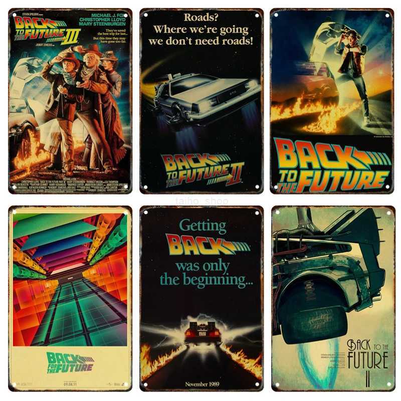 clasies Movie Back To The Future Tin Painting Metal Signage Old-Fashioned Posters Home Living Room Theater Garage Club Art DecorB240710