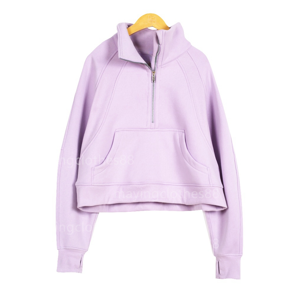 Hoodies Women Sport Hoodie Wear Sweatshirt Womens Hoodie Half Zip Sweatshirt Autumn Winter Thick Longslved Sport Full Zip Hoodie Pullover Ho L2510191E