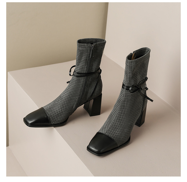Women Martin Boots Designer Boots Womens Sense High Heel Woman Fashionable Wear Pointed Toe Triple Black Free shipping