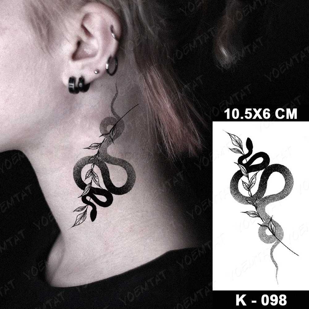 Waterproof Temporary Tattoo Sticker Old School Flash Tatoo Dark Snake Scorpion Arm Wrist Fake Tatto For Body Art Women MenB240713