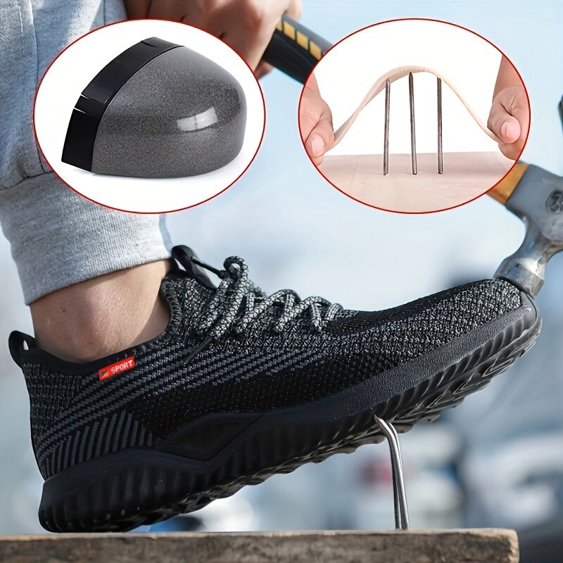 Indestructible Ryder Shoes Men and Women Steel Toe Cap Work Safety Shoes Puncture-Proof Boots Lightweight Breathable Sneakers