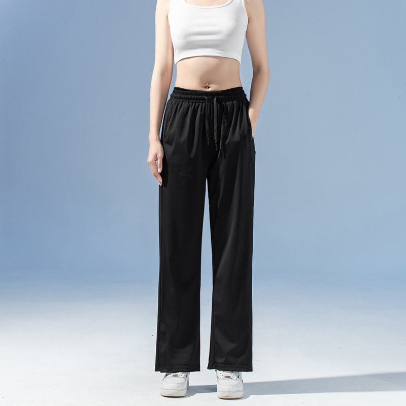 2024 New Women's Ice Silk Breathable Speed Drying Wet Sweat wicking Outdoor Straight Mouth Versatile Sports Pants F7.11#35