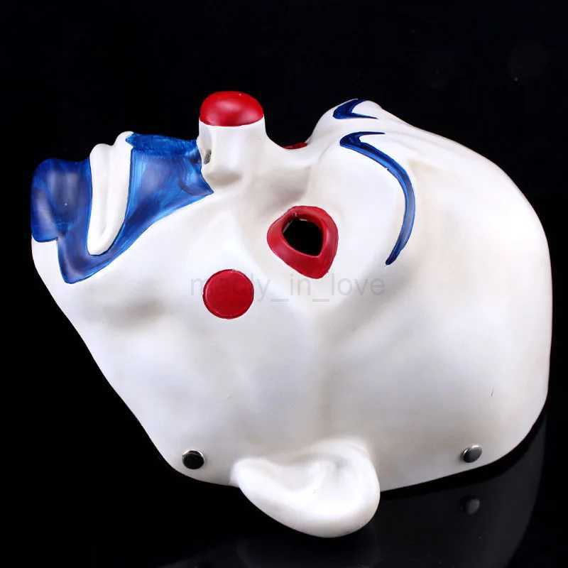 Resin Mask Halloween Clown Robber Mask Sadness Joker Film MaskM240711