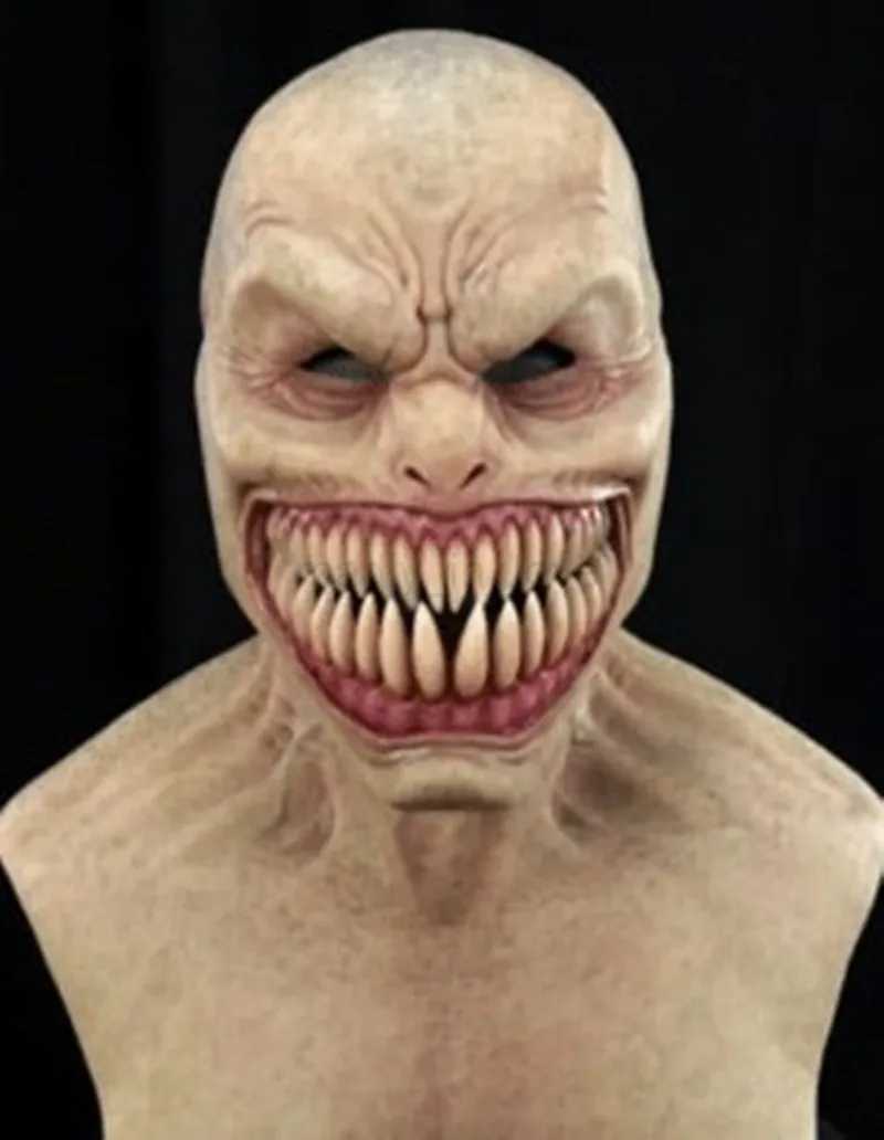 Scary Halloween Fangs Mask Latex Demon Masquerade Props for Adult ManM240711