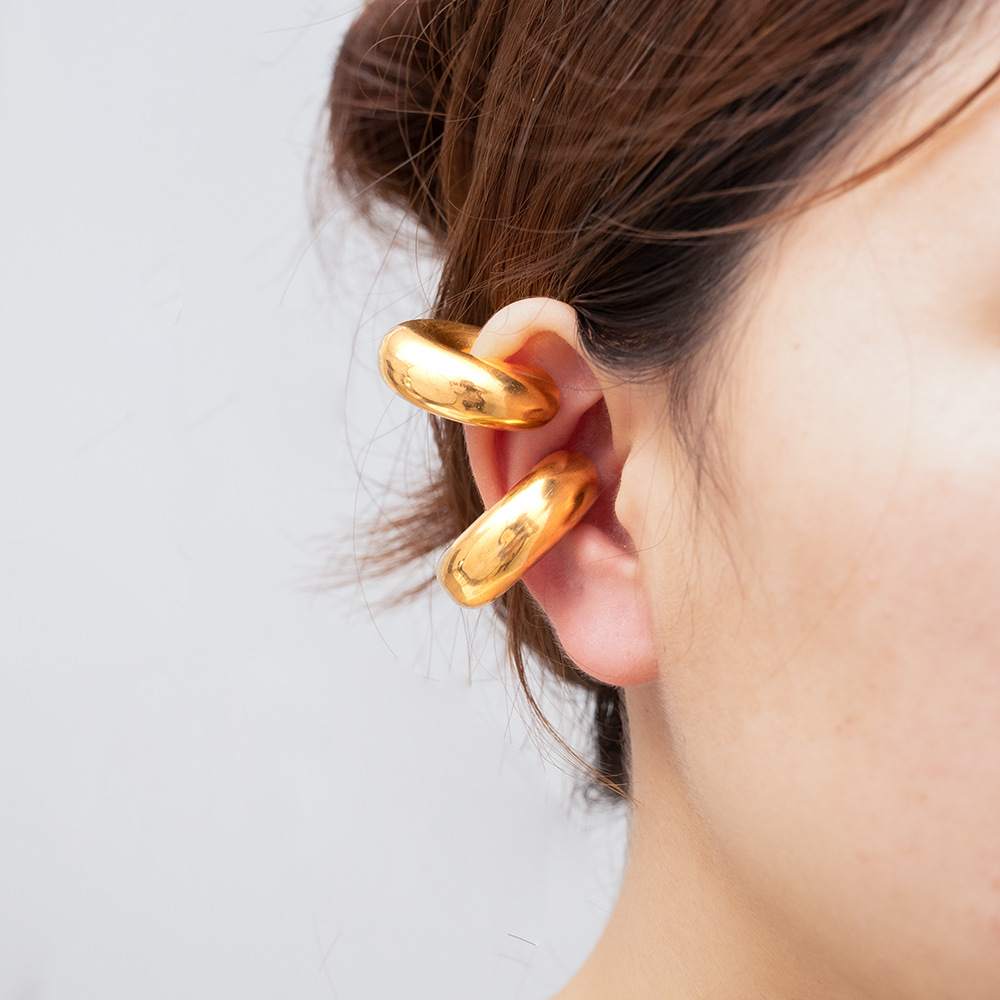 Hypoallergenic Golden Bead Pendant Studs Stylish Shine-Earring Pair For Women's Everyday Wear