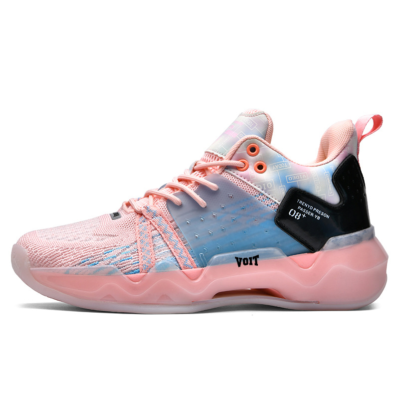 TopFight 2023 New Basketball Boots Women Pink Breathable Casual Sports Shoes Outdoor Basketball Training Shoes Kids Sneakers