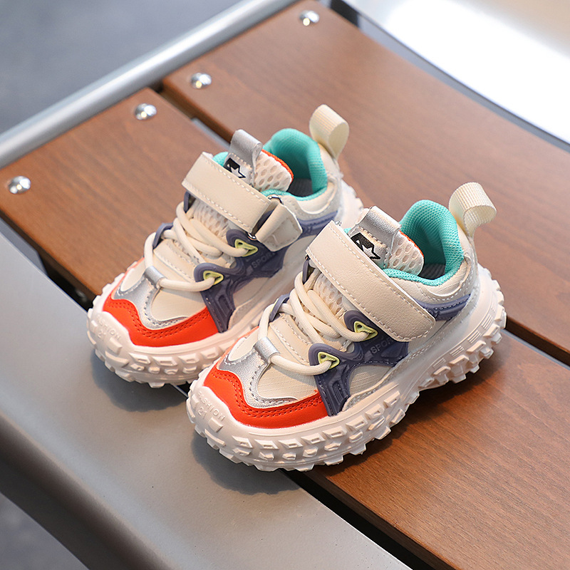 Children's women 1-6 3 years old, boys leather sports soft soles, non slip, toddler walking shoes, trendy shoes F711-25