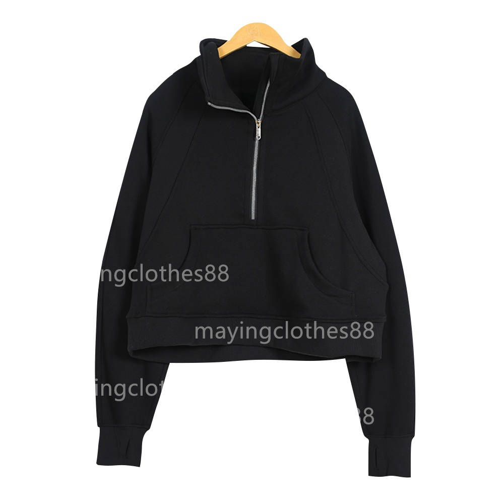 Hoodies Women Sport Hoodie Wear Sweatshirt Womens Hoodie Half Zip Sweatshirt Autumn Winter Thick Longslved Sport Full Zip Hoodie Pullover Ho L2510191E