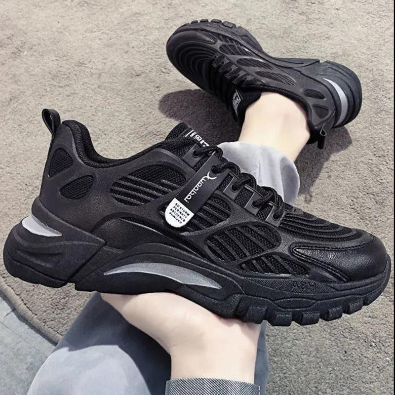 Free shipping summer new fabric breathable thick soled white shoes trendy and stylish high and low top casual sports shoes for men
