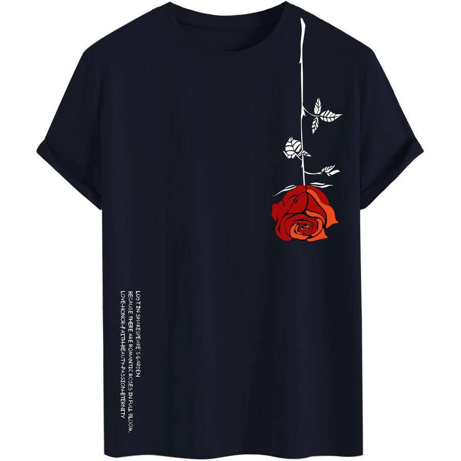 Designer tshirt Mens Graphic Tees Vintage T-Shirts Floral Letter Print Crewneck Short Sleeve T Shirts Casual Summer Streetwear
