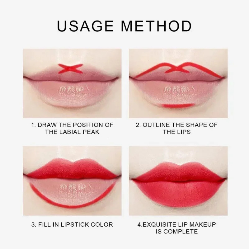 12 pieces/set of waterproof lip liner pencil nude matte lip liner long-lasting lipstick professional makeup lip color 240711