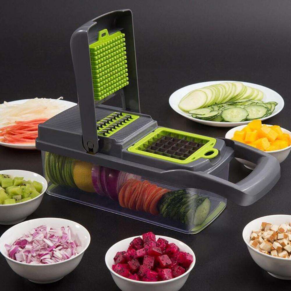 Evenly Vegetable 15in1 Cut with Storage Box Shredding Slicing Grating Dicing Multi-purpose Fruit Cutter Kitchen Supplies 4.23 ter