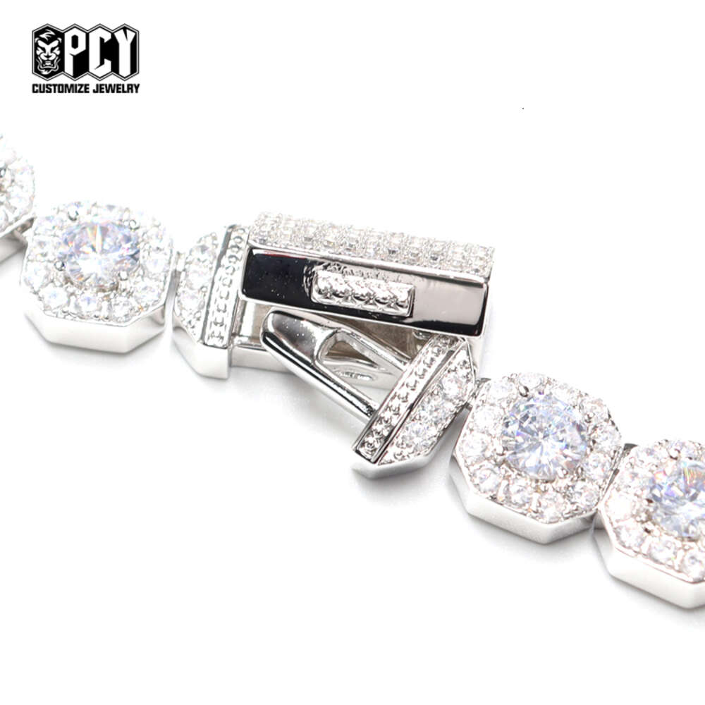 Custom Mens Baguette 12mm Dia Cluster Tennis Chain k Vvs Moissante ks Rapper Hip Hop Jewelry with Gra Certification