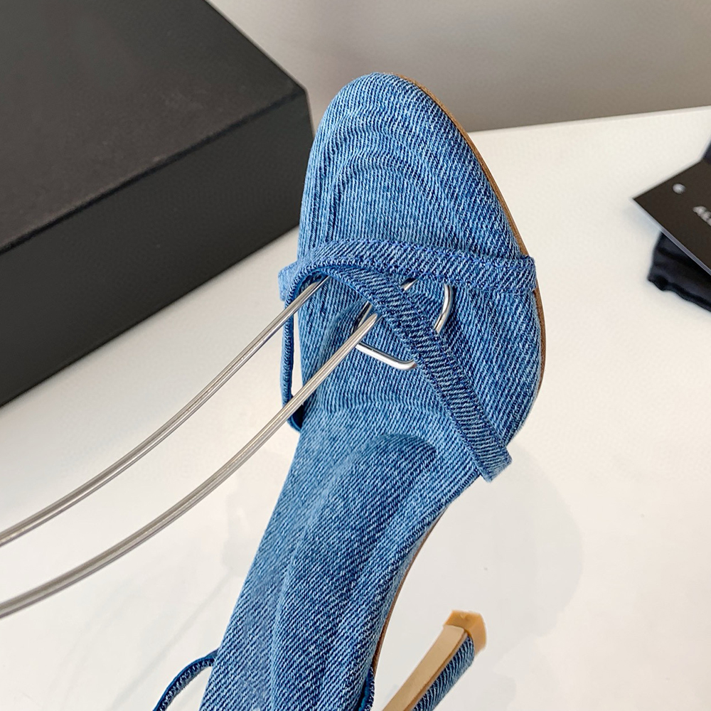 Top quality Simple stylish stiletto heels sandals rhinestoneankle Buckle strap High heel Dress shoes10.5cm Luxury designer heels Office shoesWith box