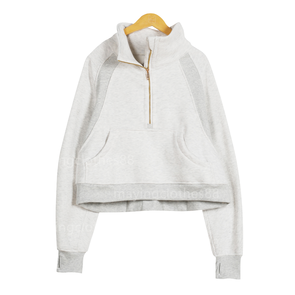 Hoodies Women Sport Hoodie Wear Sweatshirt Womens Hoodie Half Zip Sweatshirt Autumn Winter Thick Longslved Sport Full Zip Hoodie Pullover Ho L2510191E