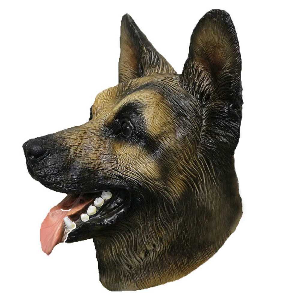 Latex Animal Realistic Bull Dog Labrador Pit Bull Basset Hound German Shepherd Dog Props Party MasksM240711