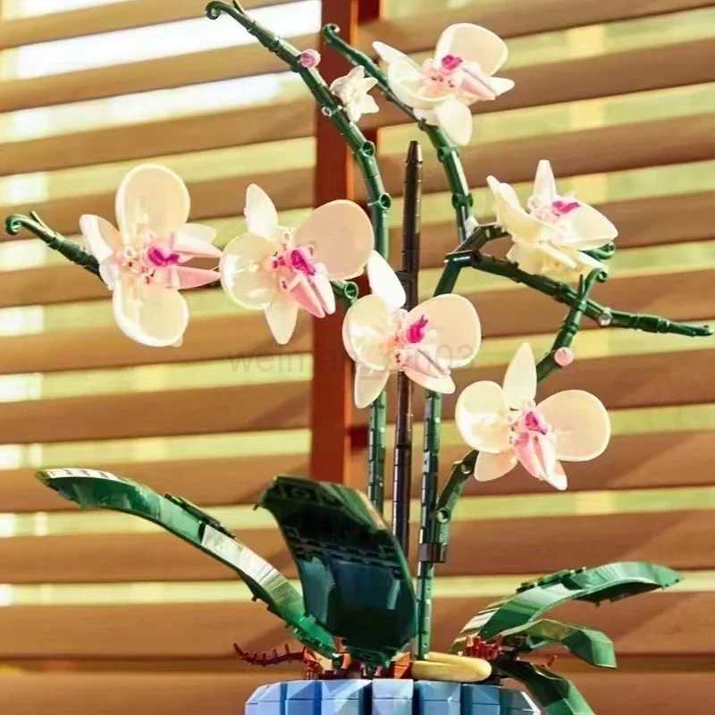 Orchid Flower Bouquet 10311 Plant Decor Building Set for Adults; Build An Orchid Display Piece for The Home or OfficeCL240711