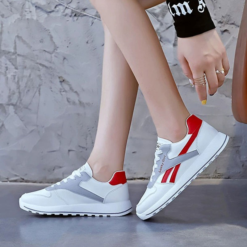 Comemore Spring New 2023 Women's Striped Women Sports Shoes Vulcanized Running Shoe Platform Sneakers Footwear